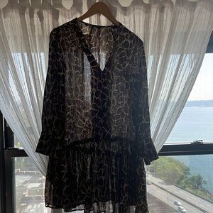 Short animal print dress